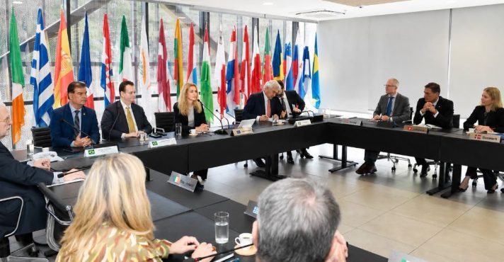 Encontro foi reunião organizado pelo senador Nelsinho Trad na Delegação da UE, em Brasília | Foto: Divulgação/Nelsinho Trad