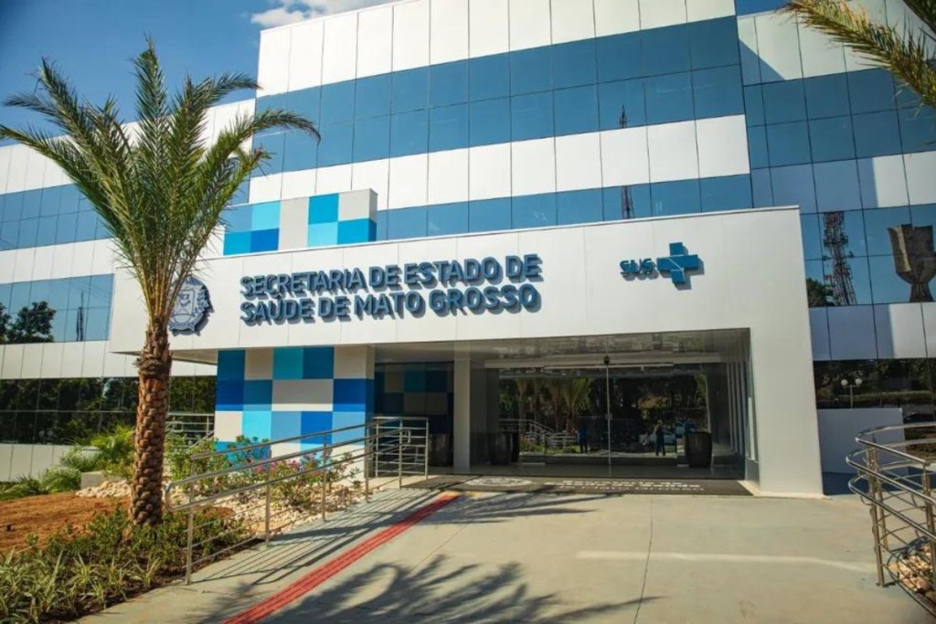 Fachada da Secretaria de Saúde de Mato Grosso | Foto: Divulgação/Secom-MT