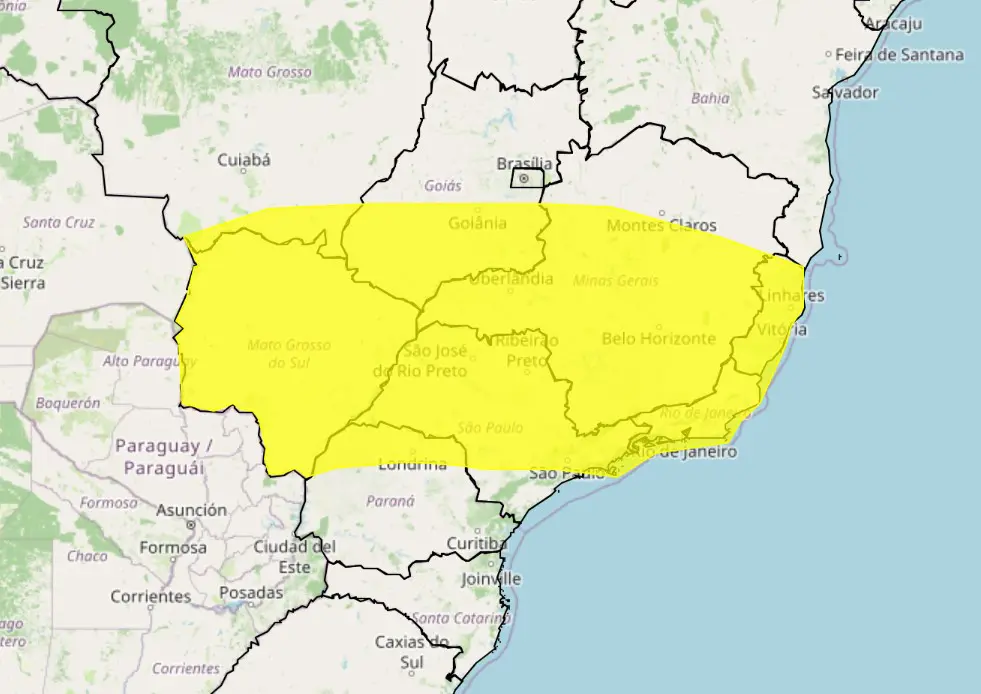 Inmet tem alerta de tempestade para Centro-Oeste e Sudeste neste sábado, 13