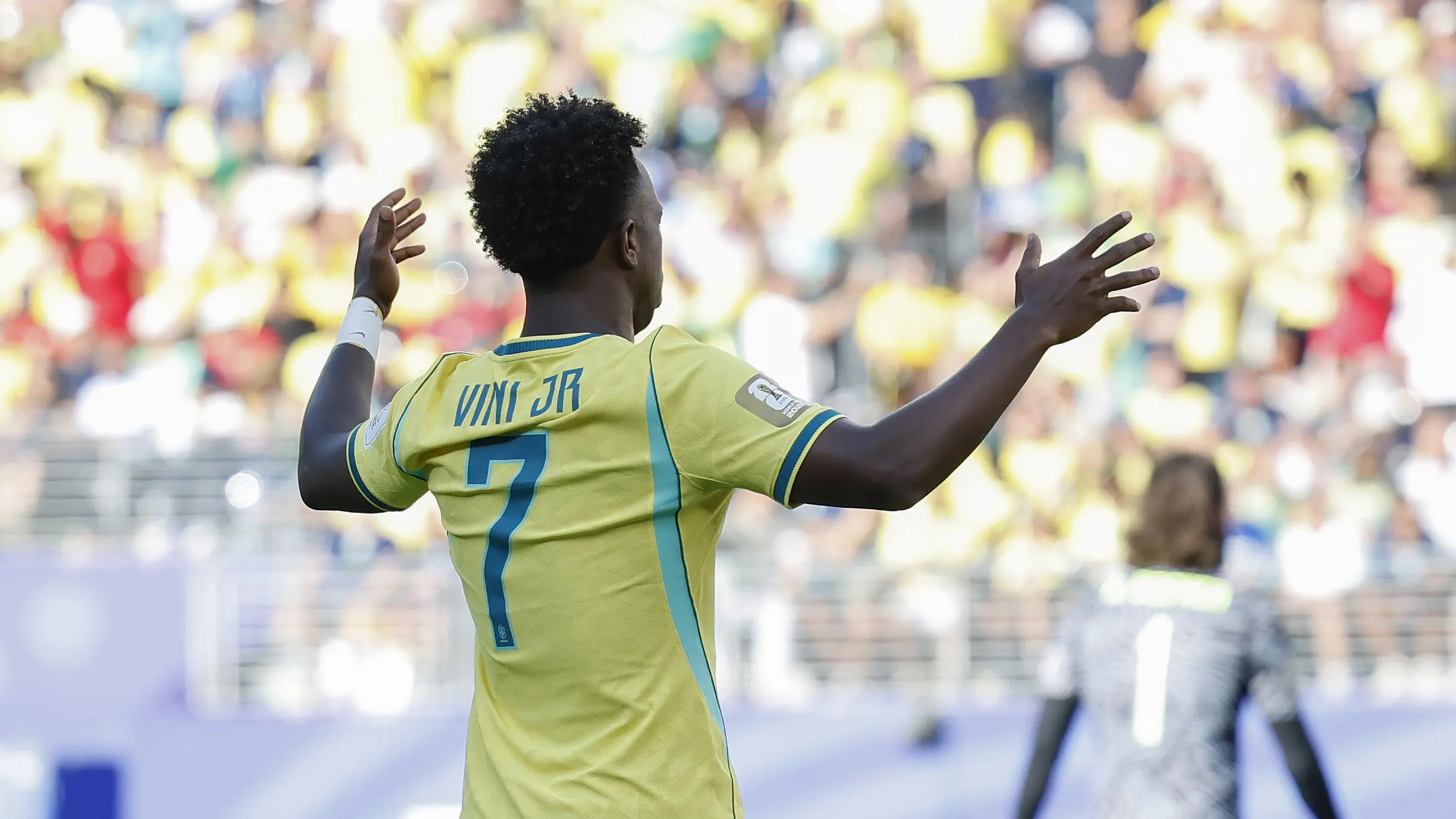 Vinicius Jr., em partida da Copa do Mundo de 2026 | Foto: Rafael Ribeiro/CBF