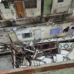 O primeiro pavimento do local desabou em uma área de aproximadamente 30 m² | Foto: Tauany Cattan/Revista Oeste
