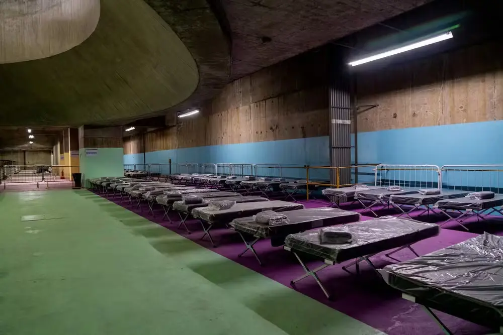 Abrigo Solidário do governo de São Paulo na Estação Pedro II, da Linha 3-Vermelha do Metrô, na capital paulista | Foto: Divulgação/GESP