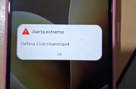 Advogado processa União por falso alerta da Defesa Civil e pede indenização de R$ 50 mil