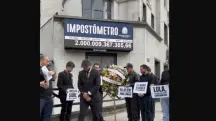 Ato contra Lula no impostômetro em São Paulo | Foto: Reprodução/Redes Sociais