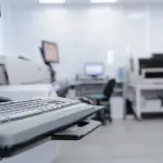 Ambiente de escritório moderno com automação no trabalho