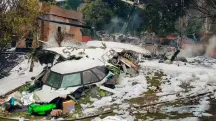 Imagem dos destroços da aeronave da Voepass que fazia o trecho entre Cascavel e Guarulhos, em agosto de 2024 | Foto: Divulgação/SSP-SP
