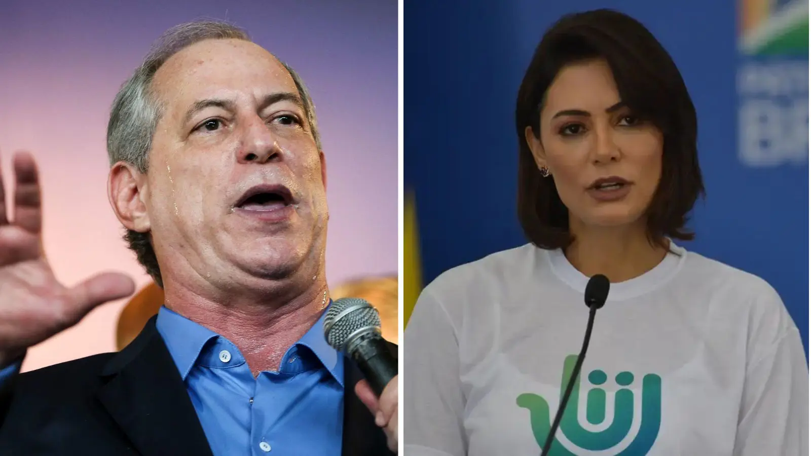 Ciro Gomes e Michelle Bolsonaro