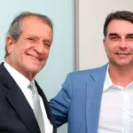 Valdemar Costa Neto, presidente do PL, e Flávio Bolsonaro | Foto: Beto Barata/PL