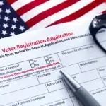 Formulário para registro de votação nos EUA / Foto: Divulgação