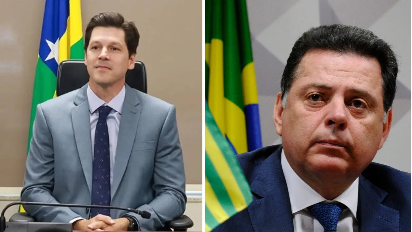 O atual chefe do Executivo, Daniel Vilela (esq.), e o ex-governador Marconi Perillo (dir.)