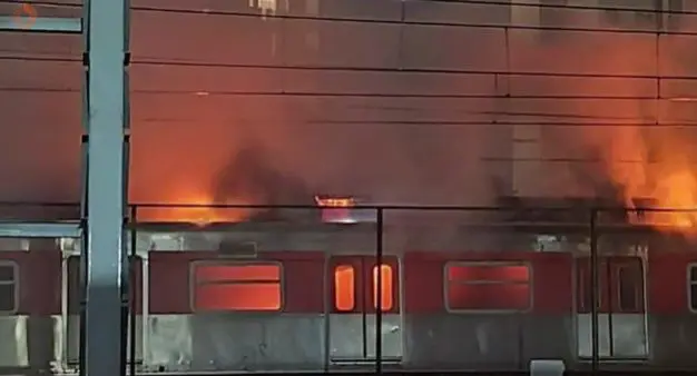Incêndio em trem em São Paulo SP
