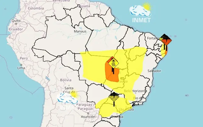 Inmet alerta para perigo de baixa umidade e chuvas intensas 3