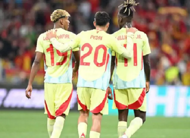Pedri, Yamal e Nico Williams seleção Espanha Copa do Mundo