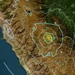 Terremoto de magnitude 5,5 atingiu a região central do Peru neste sábado, 18 | Foto: Reprodução/USGS