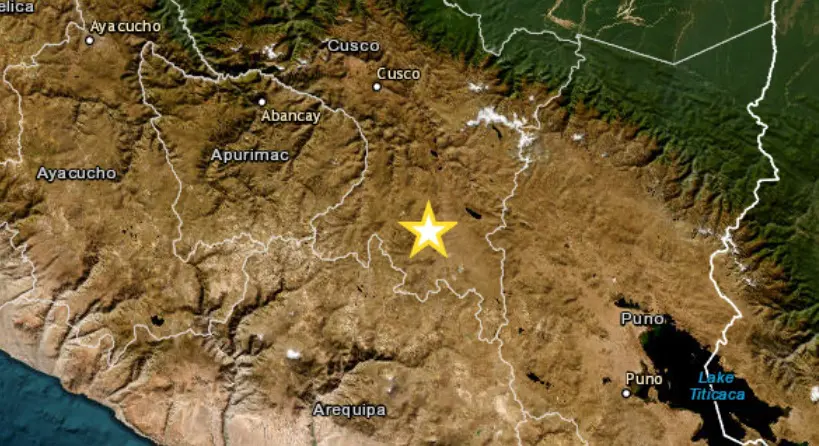 Terremoto de magnitude 5,4 atingiu a região central do Peru | Foto: Reprodução/Instituto Geofísico do Peru