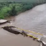 Ponte reconstruída depois das enchentes de 2024 é destruída novamente no RS