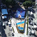 Vista aérea da Praça do Triunfo, espaço antes ocupado pela chamada cracolândia | Foto: Paulo Guereta/Governo do Estado SP