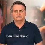 Imagem de vídeo em que Jair Bolsonaro pede apoio à candidatura de Flávio, durante convenção do PL | Foto: Reprodução/X