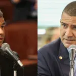O ex-prefeito de Nova Iguaçu Rogério Lisboa (PP) e o atual presidente da Alerj, Douglas Ruas (PL) | Foto: Montagem sobre reprodução/Redes sociais