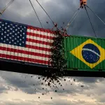 O comércio entre os dois países caiu quase 13% no primeiro semestre, na maior retração bilateral em 30 anos | Foto: Divulgação/Oeste | Imagem criada com o auxílio de inteligência artificial