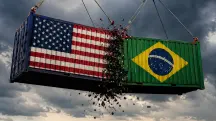 O comércio entre os dois países caiu quase 13% no primeiro semestre, na maior retração bilateral em 30 anos | Foto: Divulgação/Oeste | Imagem criada com o auxílio de inteligência artificial