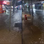 Temporal atinge o centro de Porto Alegre | Foto: @thhehost/X