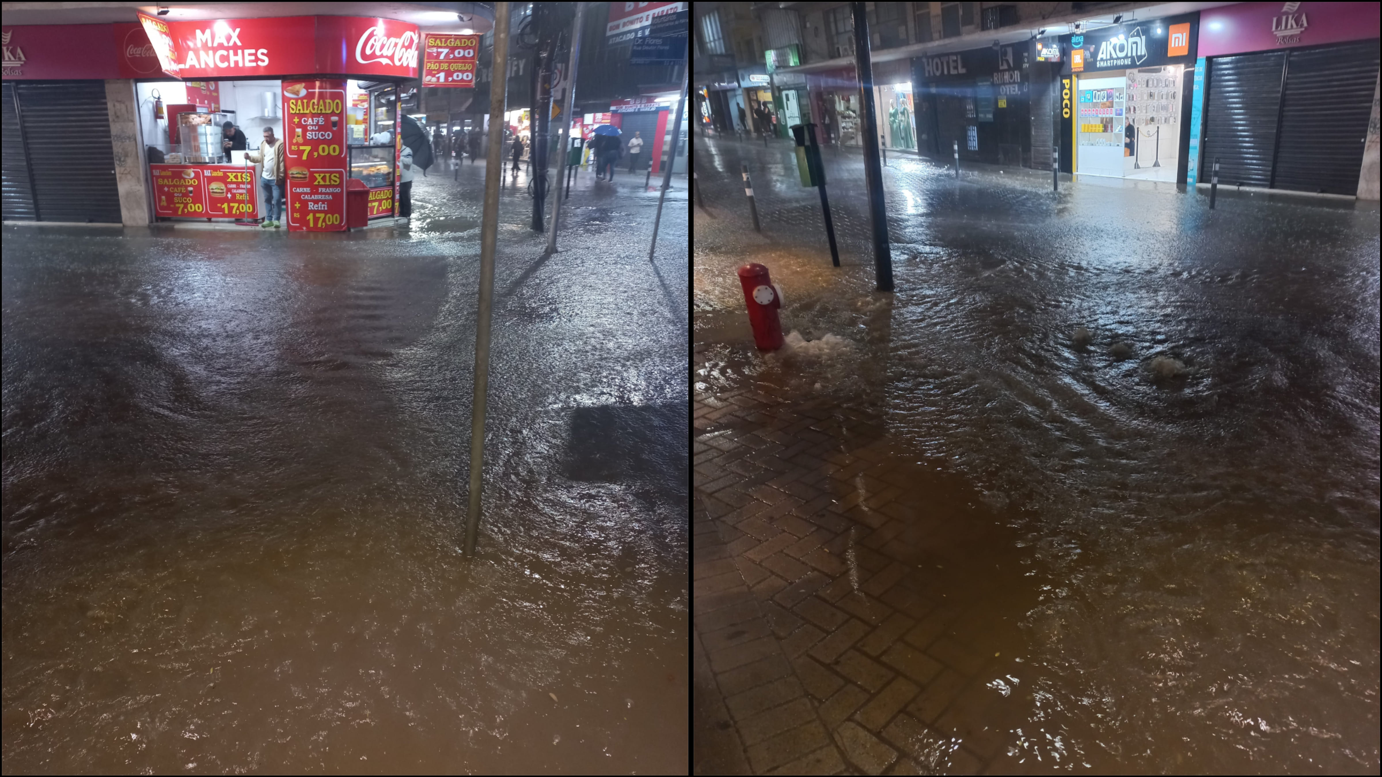 Temporal alaga ruas, deixa milhares sem luz e afeta voos em Porto Alegre