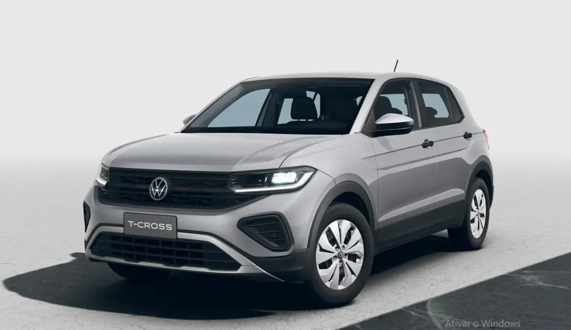 Modelo T-Cross 2026, um dos produtos da Volkswagen incluídos no recall brasileiro | Foto: Divulgação/VW