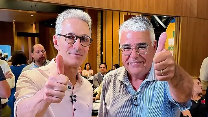 Romeu Zema e Eduardo Girão, ambos do partido Novo | Foto: Instagram/Divulgação